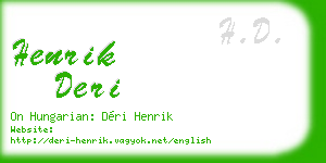 henrik deri business card